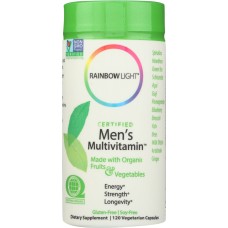 RAINBOW LIGHT: Certified Organics Men's Multivitamin 120 Veggie Caps