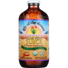 LILY OF THE DESERT: Organic Aloe Vera Juice Whole Leaf 32 oz
