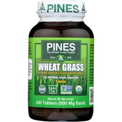 PINES WHEAT GRASS: Organic Wheat Grass 500 mg 250 Tablets