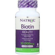 NATROL: Biotin Maximum Strength 10000 mcg 100 Tablets