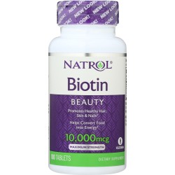 NATROL: Biotin Maximum Strength 10000 mcg 100 Tablets
