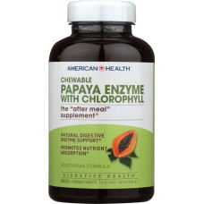 AMERICAN HEALTH: Papaya Enzyme with Chlorophyll Chewable 600 Tablets