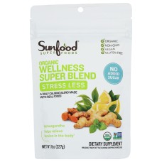 SUNFOOD SUPERFOODS: Stress Superfood Powder 8 oz