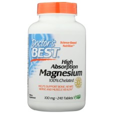 DOCTORS BEST: Hi Abs Chelated Magnesium 240 tb