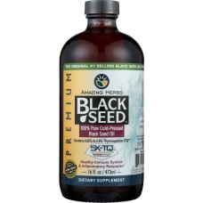 AMAZING HERBS: Oil Black Seed Premium 16 oz