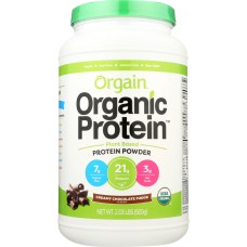 ORGAIN: Organic Protein Plant Based Powder Creamy Chocolate Fudge 2.03 lb