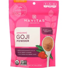 NAVITAS: Goji Dried Powder Organic 8 oz