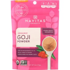 NAVITAS ORGANICS: Organic Goji Berry Powder 4 oz