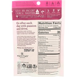NAVITAS ORGANICS: Organic Goji Berry Powder 4 oz