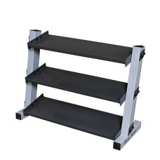 Body-Solid 3-Tier Vinyl and Neoprene Dumbbell Rack