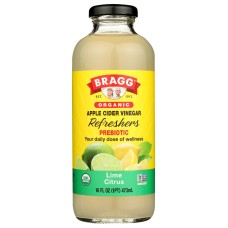 BRAGG: Organic Apple Cider Vinegar Refreshers Prebiotic Lime Citrus 16 fo