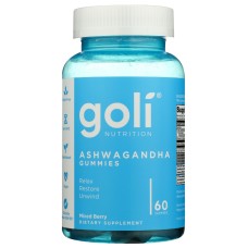 GOLI NUTRITION: Ashwagandha Gummies 60 pc