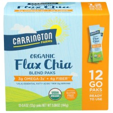 CARRINGTON FARMS: Flax Chia Paks Org 12Pk 5.08 oz