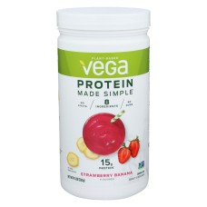 VEGA: Protein Made Simple Plant Based Protein Powder Strawberry Banana 9.3 oz