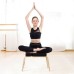 Yoga Headstand Wood Stool with PVC Pads-White