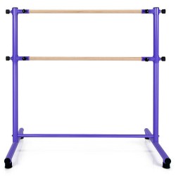 47 Inch Double Ballet Barre with Anti-Slip Footpads-Blue