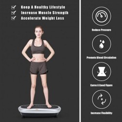 Mini Vibration Body Fitness Platform with Loop Bands-Black