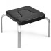 Yoga Iron Headstand Bench with PVC Pads for Family Gym-Black - Color: Black