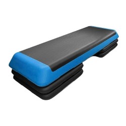 43 Inches Height Adjustable Fitness Aerobic Step with Risers-Blue - Color: Blue
