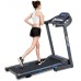 2.25 HP Folding Electric Motorized Power Treadmill with Blue Backlit LCD Display - Color: Black - Size: 2-2.75 HP