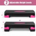 26 Inch Height Adjustable Aerobic Exercise Step Deck with Non-Slip Surface-Black - Color: Black