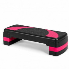 31 Inch Adjustable Exercise Aerobic Stepper with Non-Slip Pads - Color: Pink