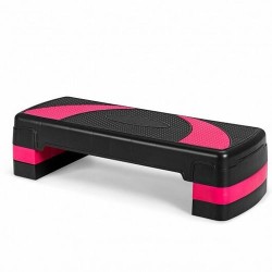 31 Inch Adjustable Exercise Aerobic Stepper with Non-Slip Pads - Color: Pink