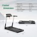 2.25 HP Foldable Treadmill with APP Control and LED Display - Color: Black - Size: 2-2.75 HP