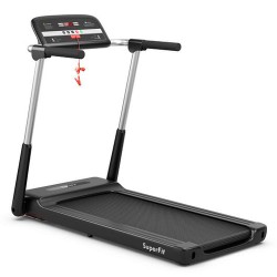 2.25 HP Foldable Treadmill with APP Control and LED Display - Color: Black - Size: 2-2.75 HP