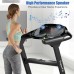 2.25HP Folding Treadmill with Bluetooth Speaker-Black - Color: Black - Size: 2-2.75 HP