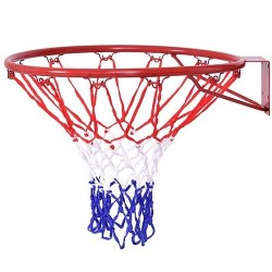 18 Inch Replacement Basketball Rim with All-Weather Net - Color: Red