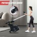 Folding Magnetic Rowing Machine with Monitor Aluminum Rail 8 Adjustable Resistance - Color: Black