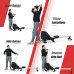 Folding Magnetic Rowing Machine with Monitor Aluminum Rail 8 Adjustable Resistance - Color: Black