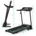1.0 HP Foldable Treadmill Electric Support Mobile Power - Color: Black - Size: 0.5-1.75 HP