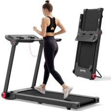 3.75HP Folding Treadmill with APP and 12 Preset Programs - Color: Black - Size: 3-3.75 HP