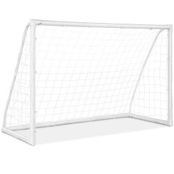 6 x 4 Feet Soccer Goal with Strong UPVC Frame - Color: White - Size: 6 x 4 ft