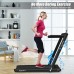 2.25HP 2 in 1 Folding Treadmill with APP Speaker Remote Control-Black - Color: Black - Size: 2-2.75 HP