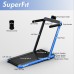 2.25HP 2 in 1 Folding Treadmill with APP Speaker Remote Control-Navy - Color: Navy - Size: 2-2.75 HP