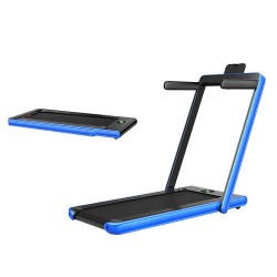 2.25HP 2 in 1 Folding Treadmill with APP Speaker Remote Control-Navy - Color: Navy - Size: 2-2.75 HP