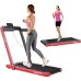 2.25HP 2 in 1 Folding Treadmill with APP Speaker Remote Control-Red - Color: Red - Size: 2-2.75 HP