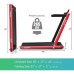 2.25HP 2 in 1 Folding Treadmill with APP Speaker Remote Control-Red - Color: Red - Size: 2-2.75 HP