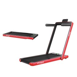 2.25HP 2 in 1 Folding Treadmill with APP Speaker Remote Control-Red - Color: Red - Size: 2-2.75 HP
