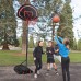 Portable Basketball Hoop Stand with Wheels and 2 Nets - Color: Black