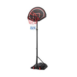 Portable Basketball Hoop Stand with Wheels and 2 Nets - Color: Black
