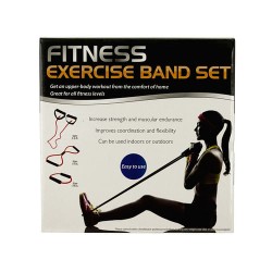 Case of 1 - Fitness Exercise Band Set with Storage Bag