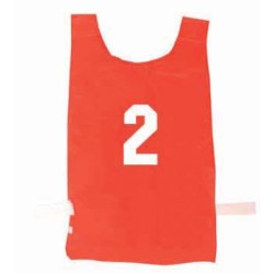 Nylon Numbered Pinnies - Red (1-12)