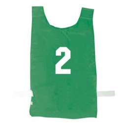 Nylon Numbered Pinnies - Green (1-12)