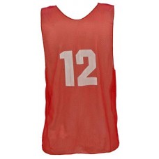 Numbered Micro Mesh Vests (Adult) - Red
