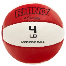 Syn. Leather Medicine Ball - 4-5 lbs. (red)