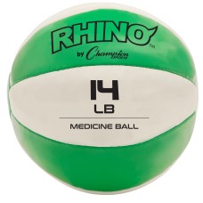 Syn. Leather Medicine Ball - 14-15 lbs. (green)